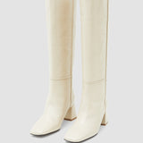 Heeled Knee High Patent Leather Boots