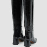 Heeled Knee High Patent Leather Boots