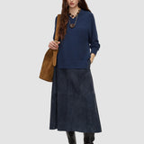 Blue Helius Light Suede Skirt - Joseph