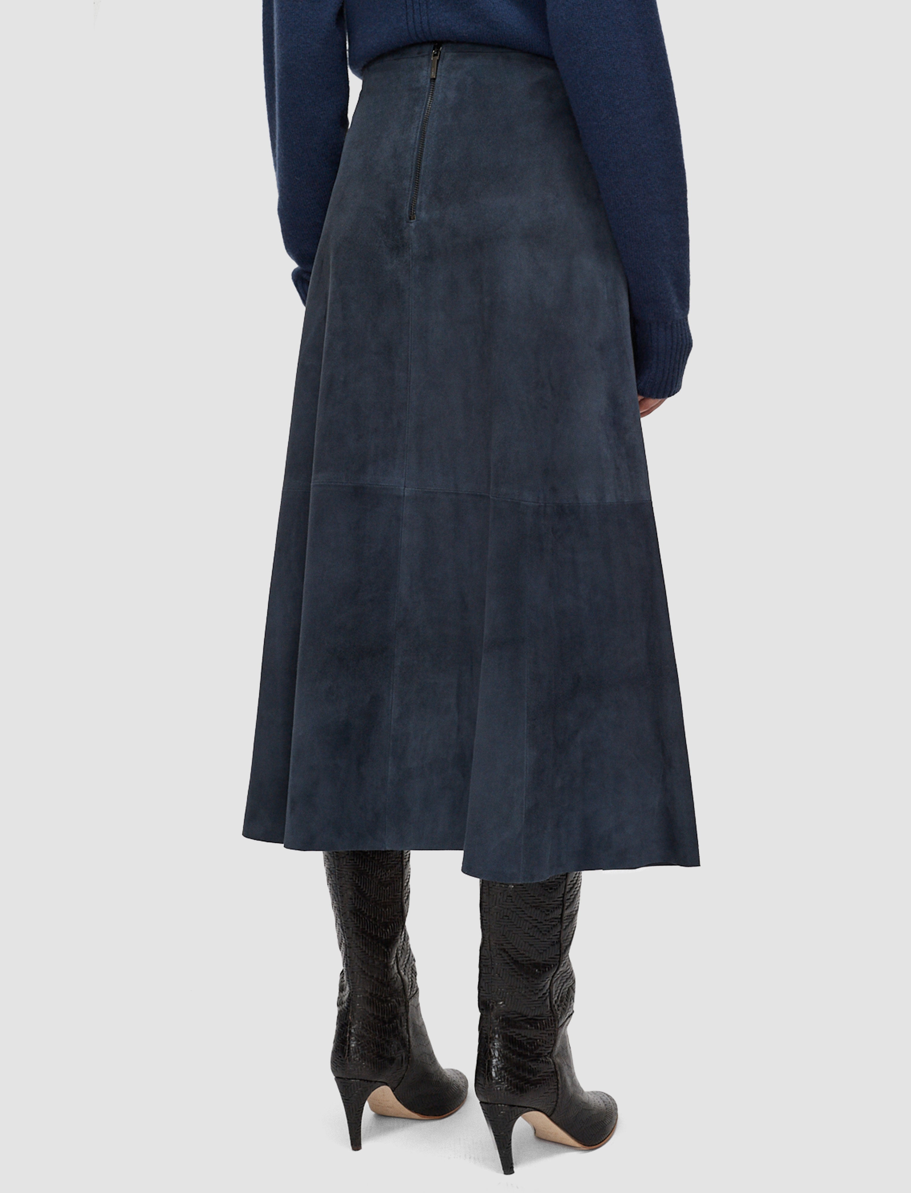 blue-helius-light-suede-skirt-JOSEPH