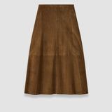 Brown Helius Light Suede Skirt - Joseph