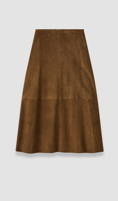Brown Helius Light Suede Skirt - Joseph