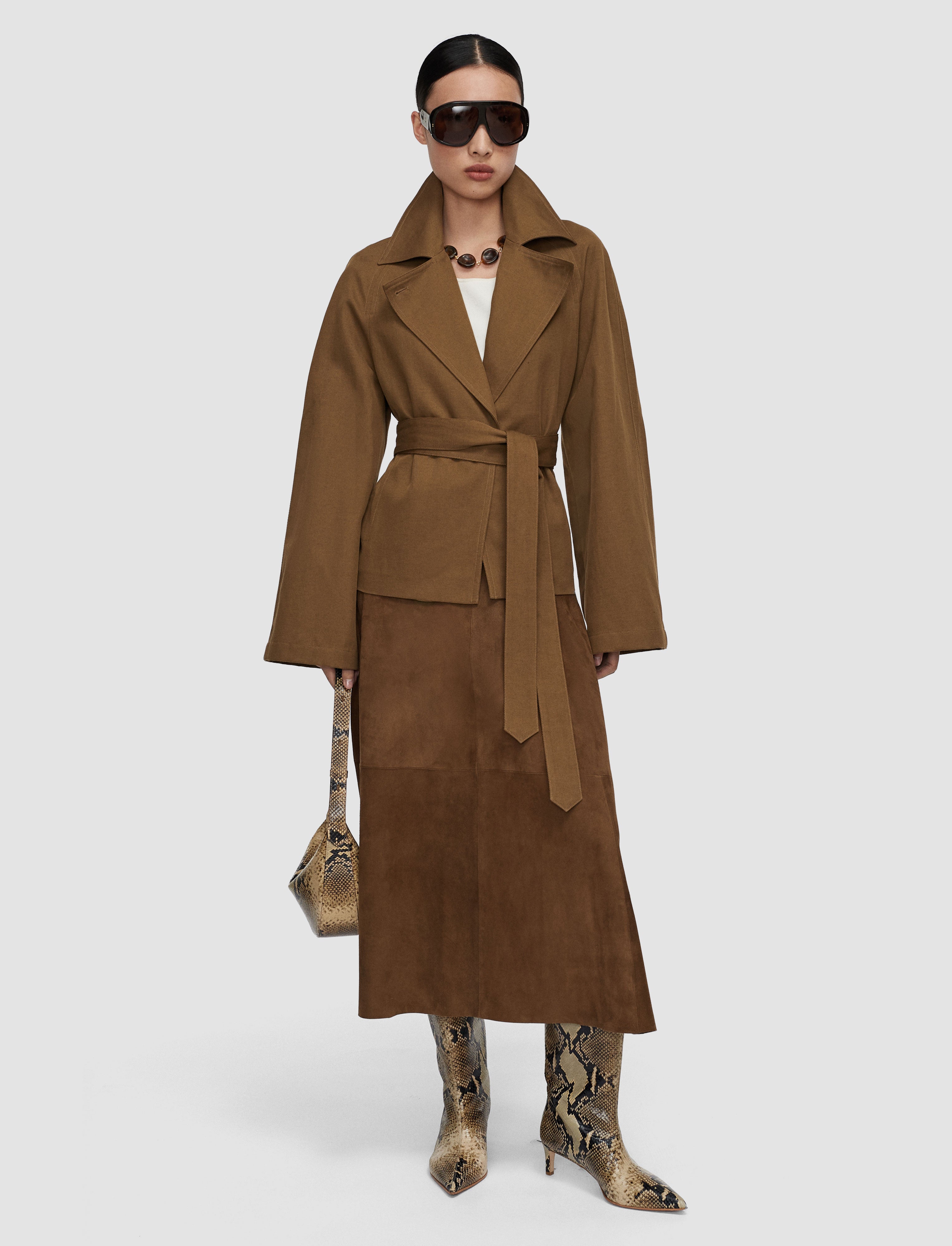 brown-helius-light-suede-skirt-JOSEPH