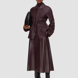 Jupe Helius en cuir nappa souple