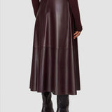 Jupe Helius en cuir nappa souple