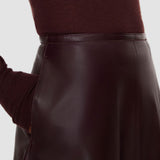 Jupe Helius en cuir nappa souple