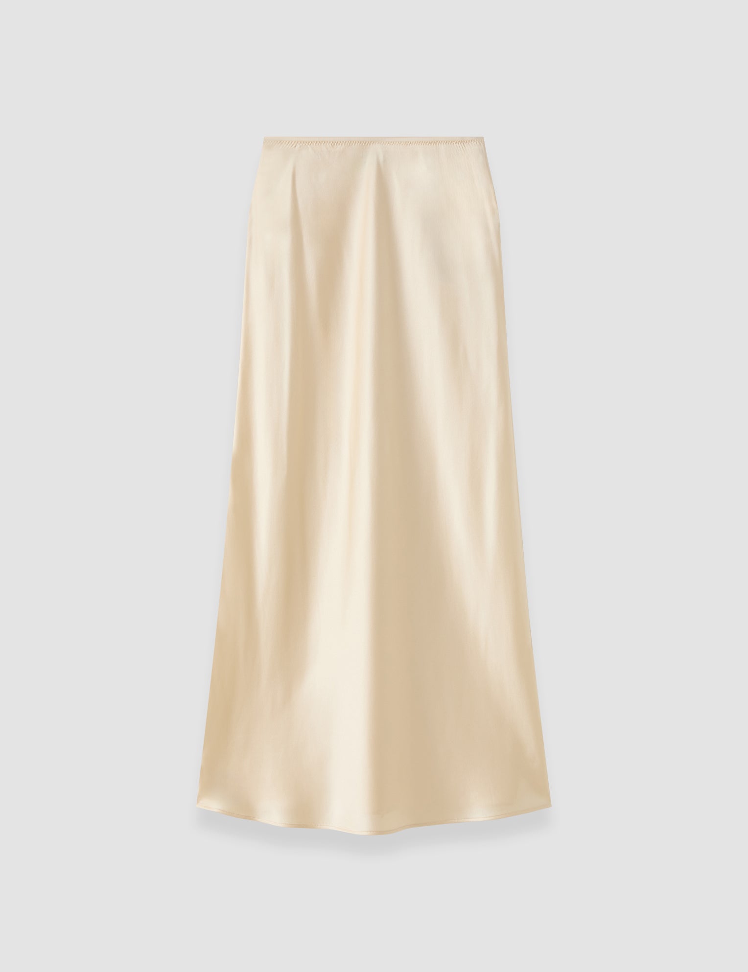Beige Isaak Long Silk Satin Skirt - Joseph