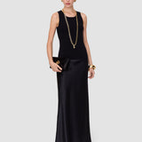 Black Isaak Long Silk Satin Skirt - Joseph