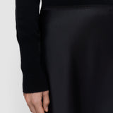 Black Isaak Long Silk Satin Skirt - Joseph