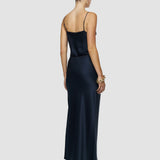 Isaak Long Silk Satin Skirt