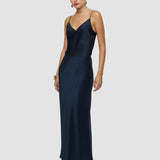 Isaak Long Silk Satin Skirt