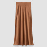 Isaak Long Silk Satin Skirt