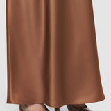 Brown Isaak Long Silk Satin Skirt - Joseph