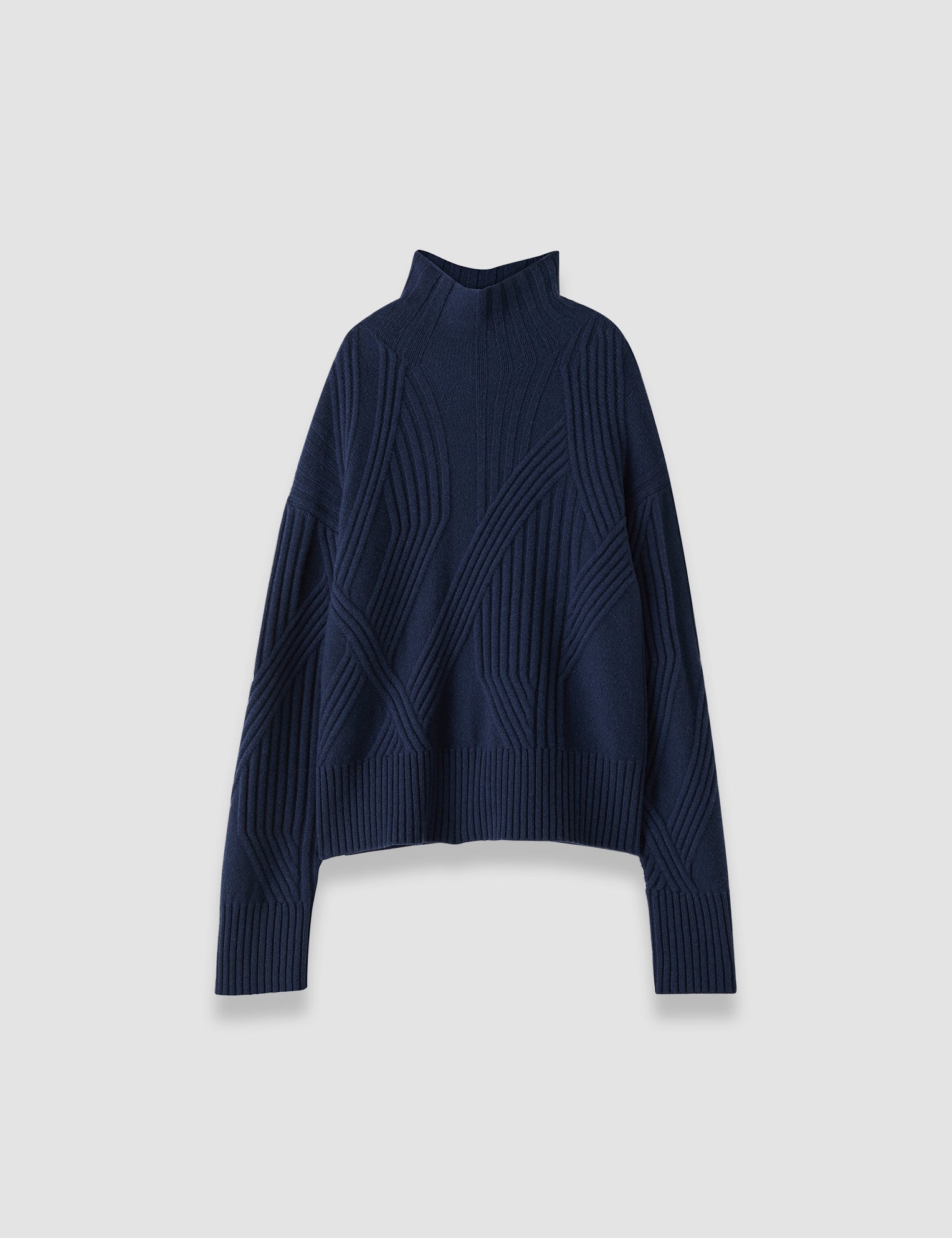 Blue Isabel Soft Wool Rib Jumper - Joseph