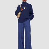 Blue Isabel Soft Wool Rib Jumper - Joseph