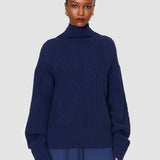 Blue Isabel Soft Wool Rib Jumper - Joseph