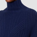 Blue Isabel Soft Wool Rib Jumper - Joseph