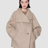 Beige Isaia Wool Blend Coat - Joseph