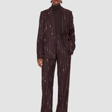 Purple Isotta Slub Wool Trousers - Joseph