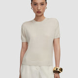 Beige Jana Silk Knit Top - Joseph