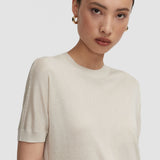 Beige Jana Silk Knit Top - Joseph