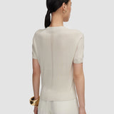 Beige Jana Silk Knit Top - Joseph