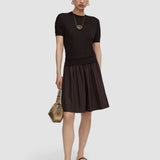 Brown Jana Silk Knit Top - Joseph