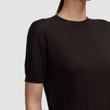 Brown Jana Silk Knit Top - Joseph