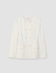 White Jerri Textured Wool Jacket - Joseph