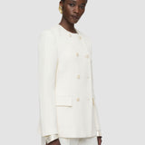 White Jerri Textured Wool Jacket - Joseph