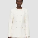 White Jerri Textured Wool Jacket - Joseph