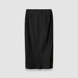 Black Isaak Silk Satin Skirt - Joseph