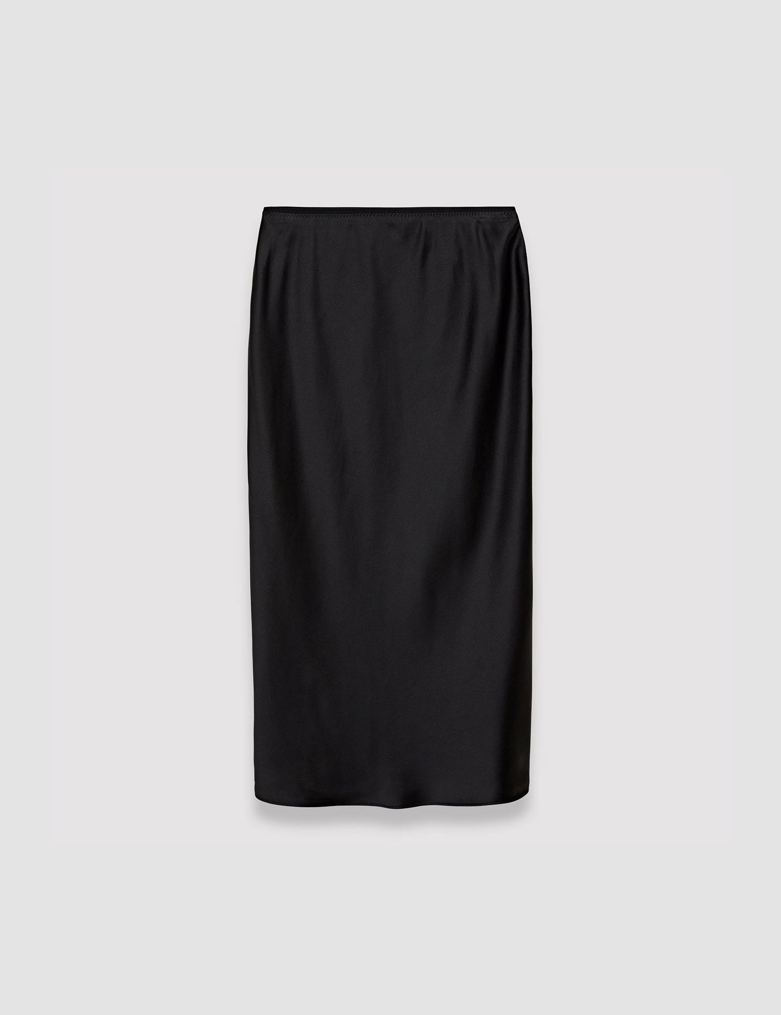 Black Isaak Silk Satin Skirt - Joseph