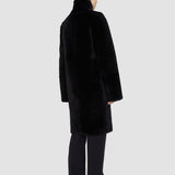 Black Britanny Reversible Shearling Coat - Joseph