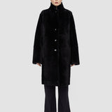 Black Britanny Reversible Shearling Coat - Joseph