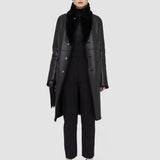 Black Britanny Reversible Shearling Coat - Joseph