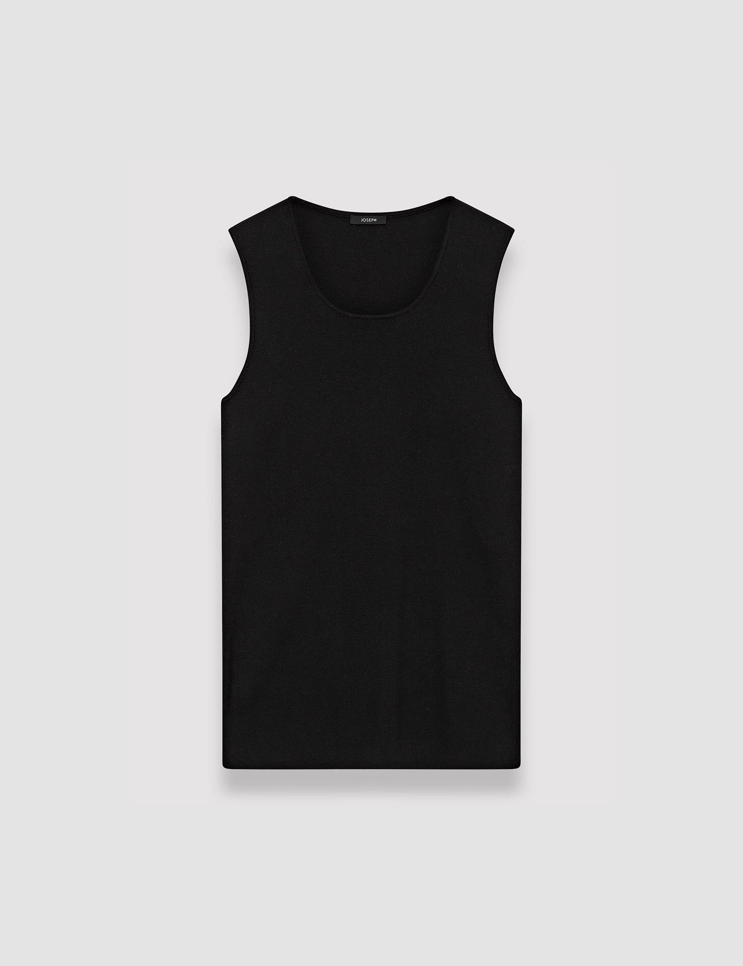 Black Silk Stretch Tank Top - Joseph