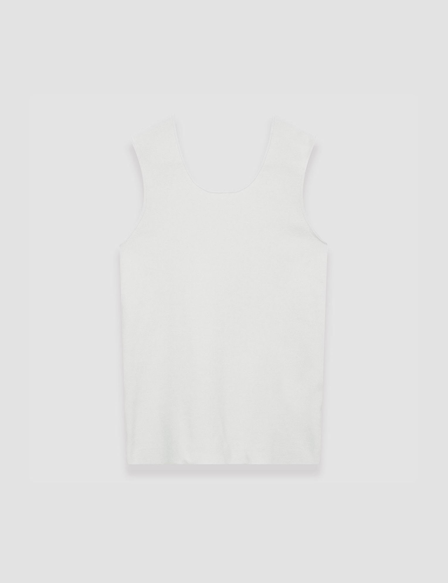 White Silk Stretch Tank Top - Joseph