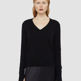 Black Pure Cashmere V Neck Jumper - Joseph