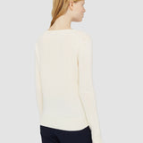 White Pure Cashmere V Neck Jumper - Joseph