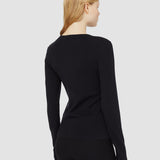 Black Silk Stretch Top - Joseph