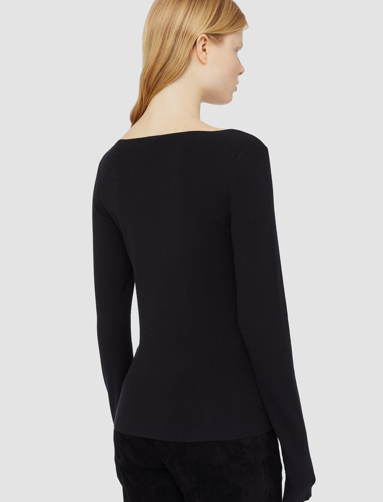 black-silk-stretch-v-neck-top-JOSEPH