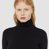 Black Silk Stretch High Neck Top - Joseph