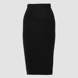 Black Silk Stretch Pencil Skirt - Joseph