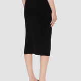 Black Silk Stretch Pencil Skirt - Joseph