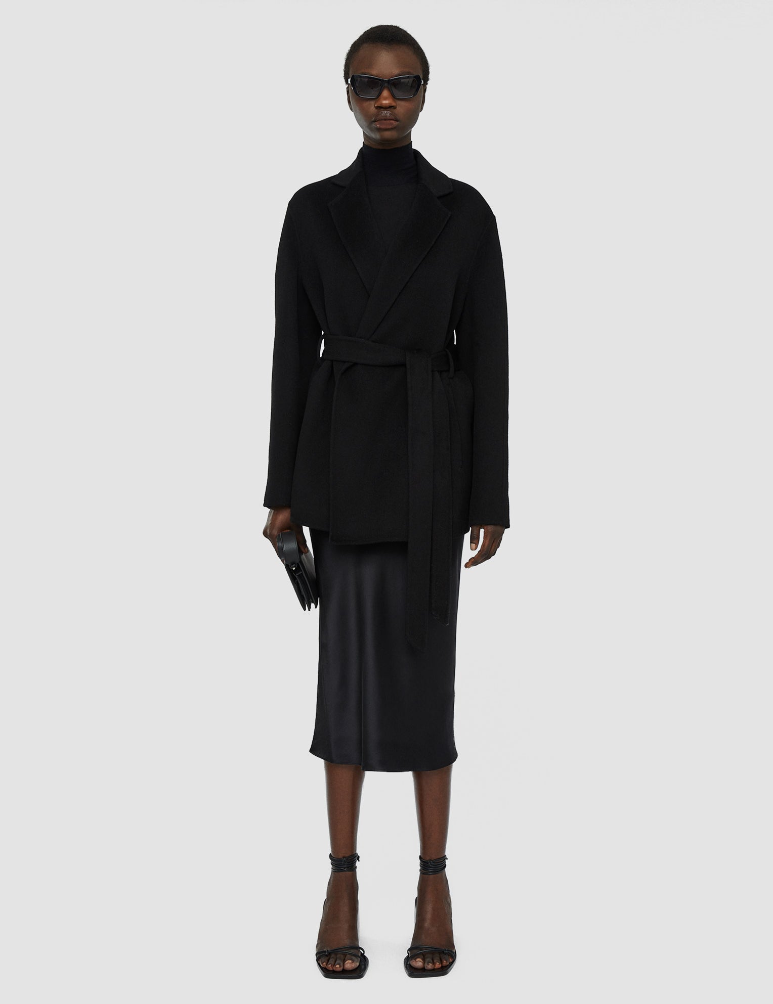 Black Double Face Cashmere Cenda Coat - Joseph