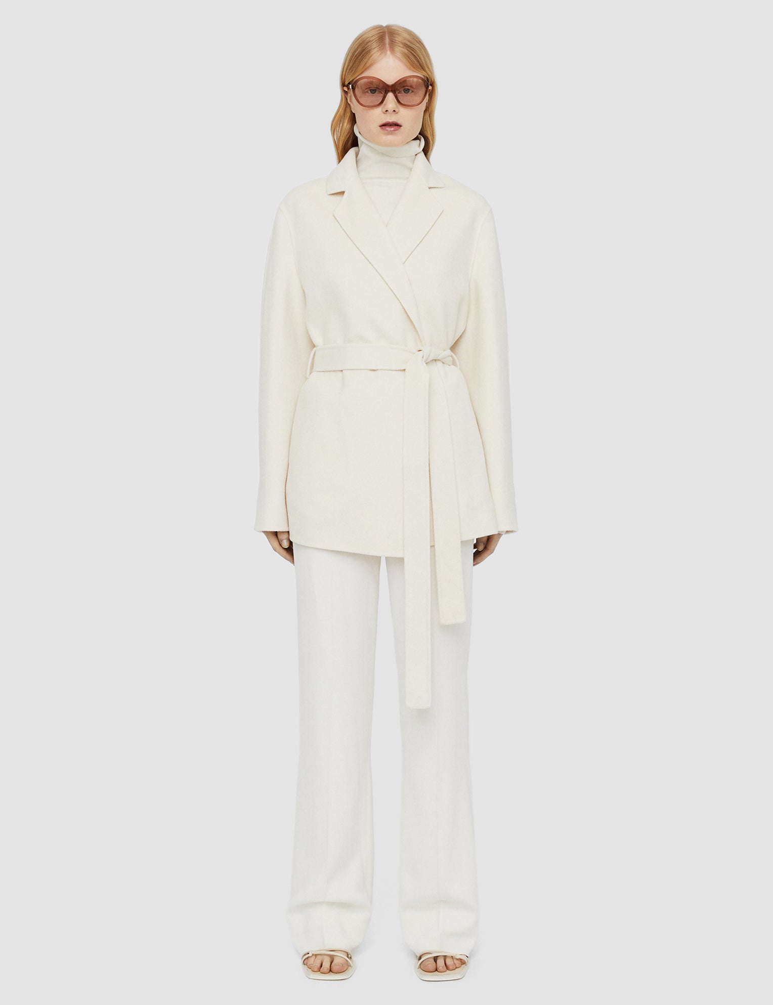 White Double Face Cashmere Cenda Coat - Joseph