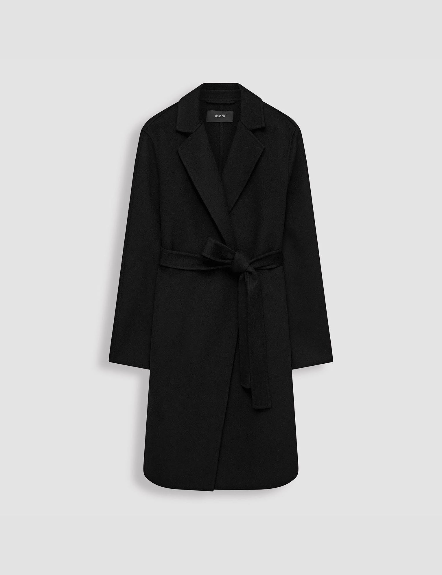 Black Double Face Cashmere Cenda Long Coat - Joseph