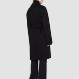 Black Double Face Cashmere Cenda Long Coat - Joseph