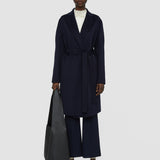 Blue Double Face Cashmere Cenda Long Coat - Joseph